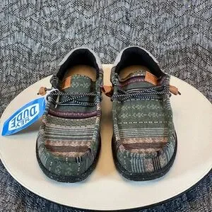 Hey Dude | Shoes | Hey Dude Mens Wally Funk Baja Green Size  display picture 1